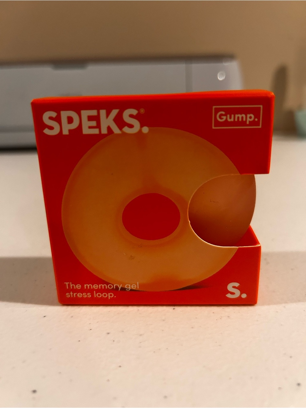 Speks Gump Memory Gel Stress Loop - Orange. New. Authentic